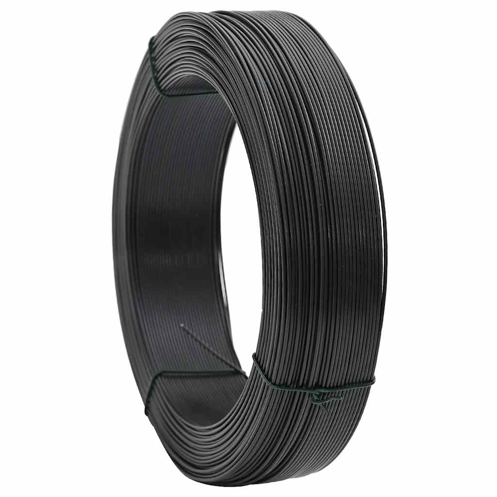 vidaXL Zaun-Bindedraht 250 m 1,6/2,5 mm Stahl Anthrazit