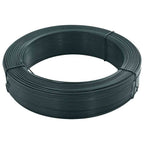 vidaXL Zaun-Bindedraht 250 m 2,3/3,8 mm Stahl Schwarzgrün