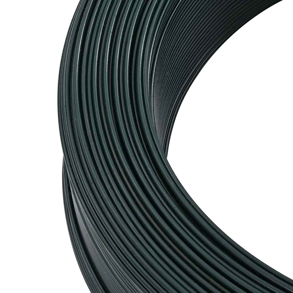 vidaXL Zaun-Bindedraht 250 m 2,3/3,8 mm Stahl Schwarzgrün