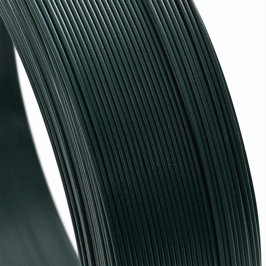 vidaXL Zaun-Bindedraht 250 m 2,3/3,8 mm Stahl Schwarzgrün