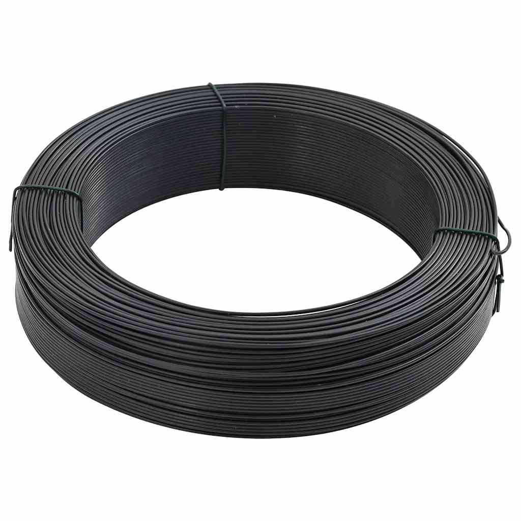 vidaXL Zaun-Bindedraht 250 m 2,3/3,8 mm Stahl Anthrazit