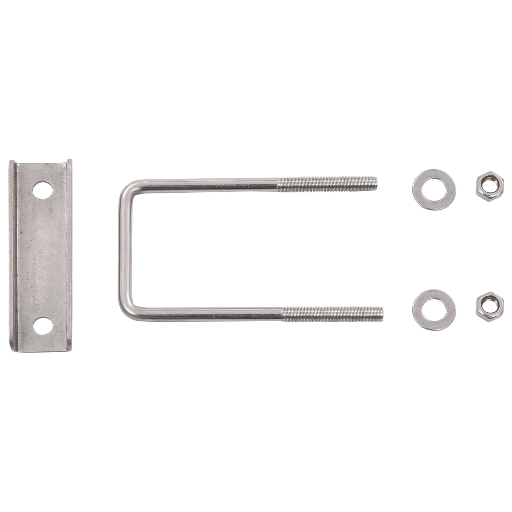 vidaXL U-Bügel für Zaunpfosten 25 Sets 60 x 40 mm