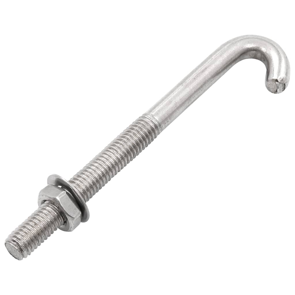 vidaXL J-Ankerschraube mit Mutter Unterlegscheibe 25 Sets M8 x 100 mm