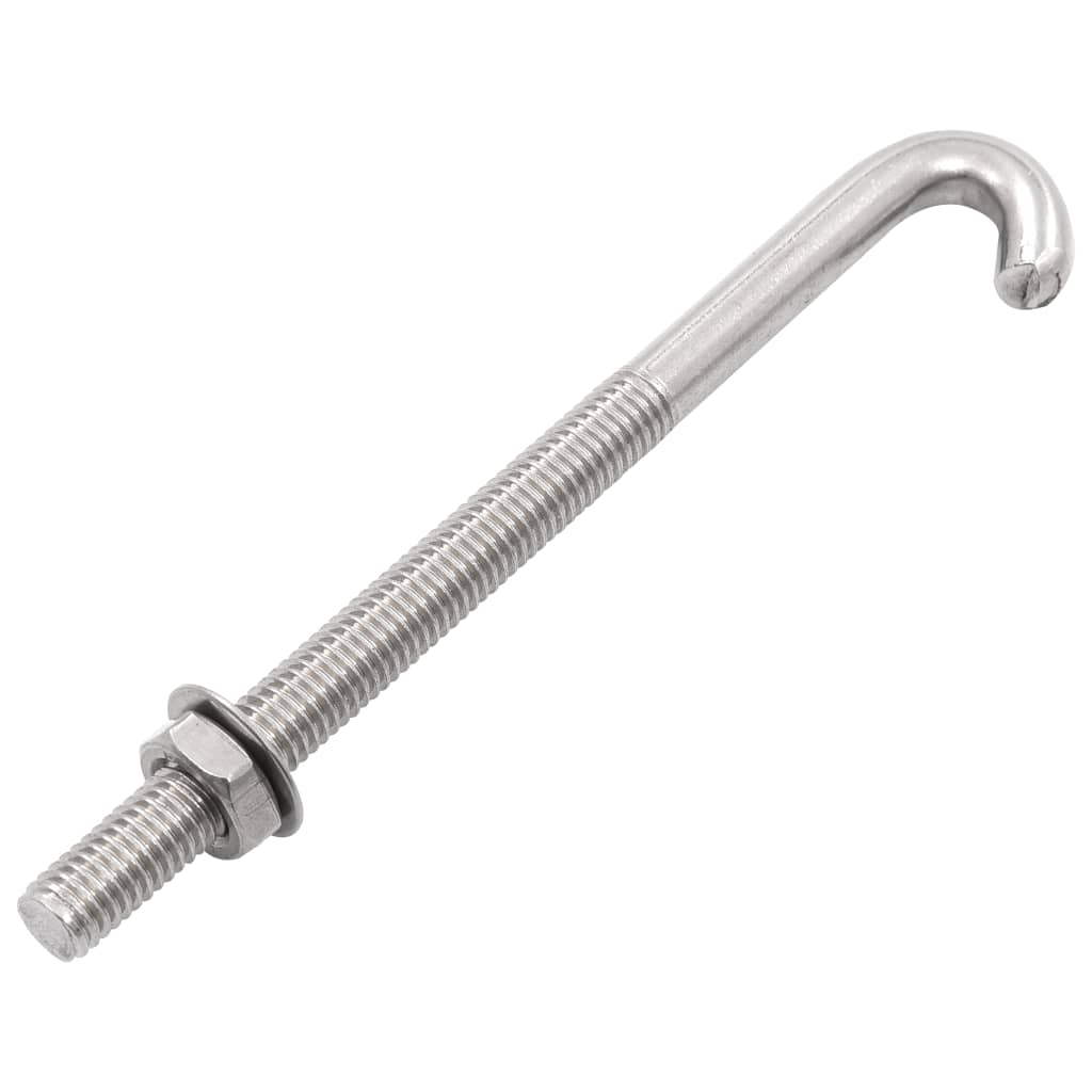 vidaXL J-Ankerschraube mit Mutter Unterlegscheibe 25 Sets M8 x 100 mm