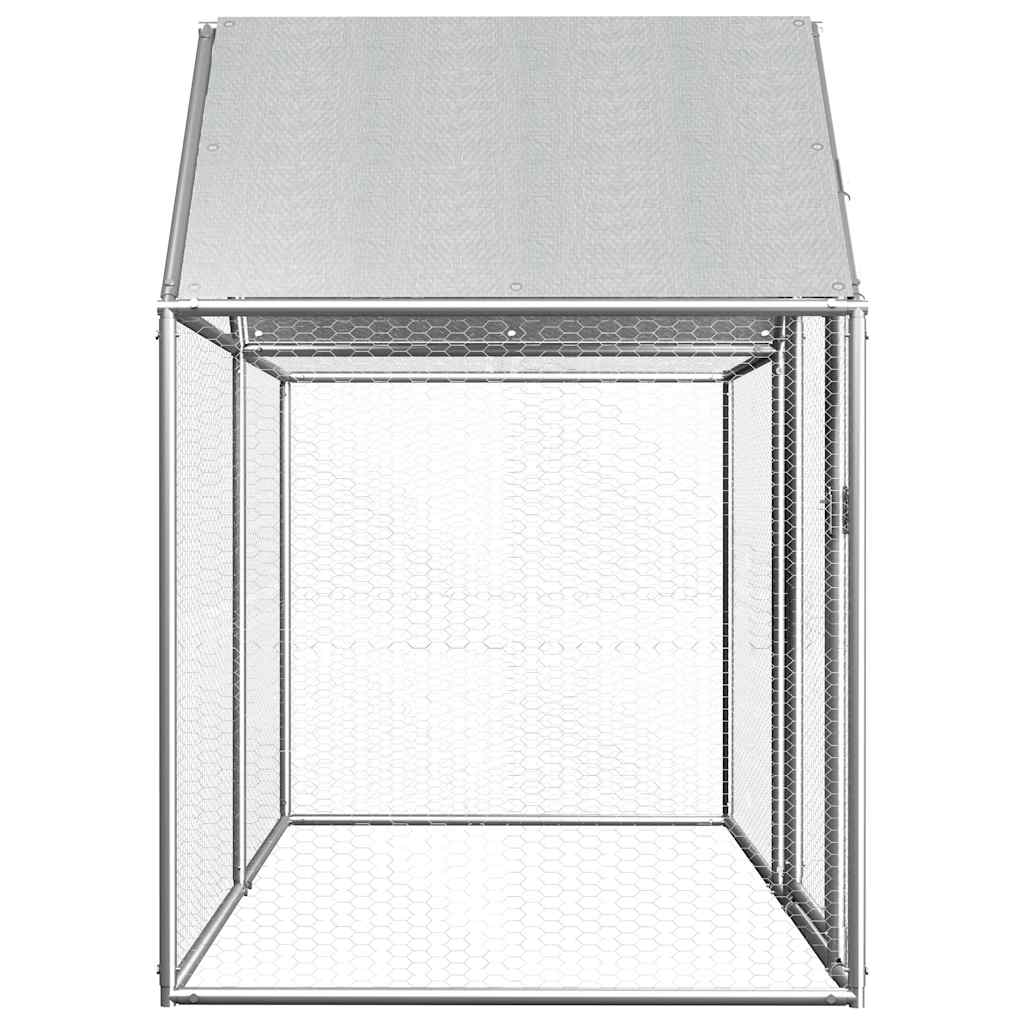 vidaXL Hühnerstall 2x1x1,5 m Verzinkter Stahl