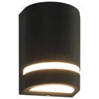 vidaXL Außenwandleuchten 2 Stk. 35 W Schwarz Halbrund