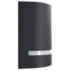 vidaXL Außenwandleuchten 2 Stk. 35 W Schwarz Halbrund