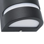 vidaXL Außenwandleuchten 2 Stk. 35 W Schwarz Halbrund