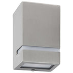 vidaXL Außenwandleuchten 2 Stk. 35 W Silbern Rechteckig