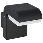 vidaXL Außenwandleuchte LED 9 W Schwarz Oval
