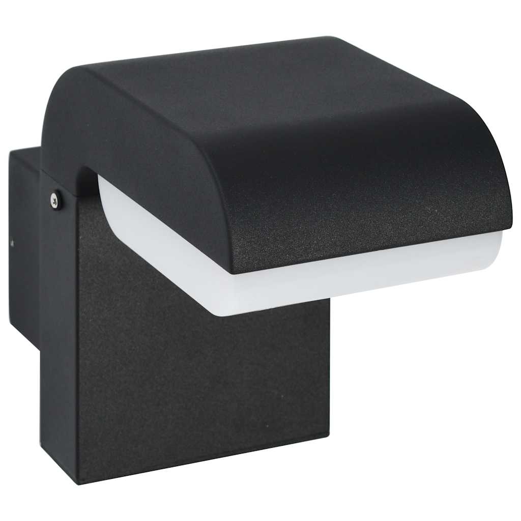 vidaXL Außenwandleuchte LED 9 W Schwarz Oval