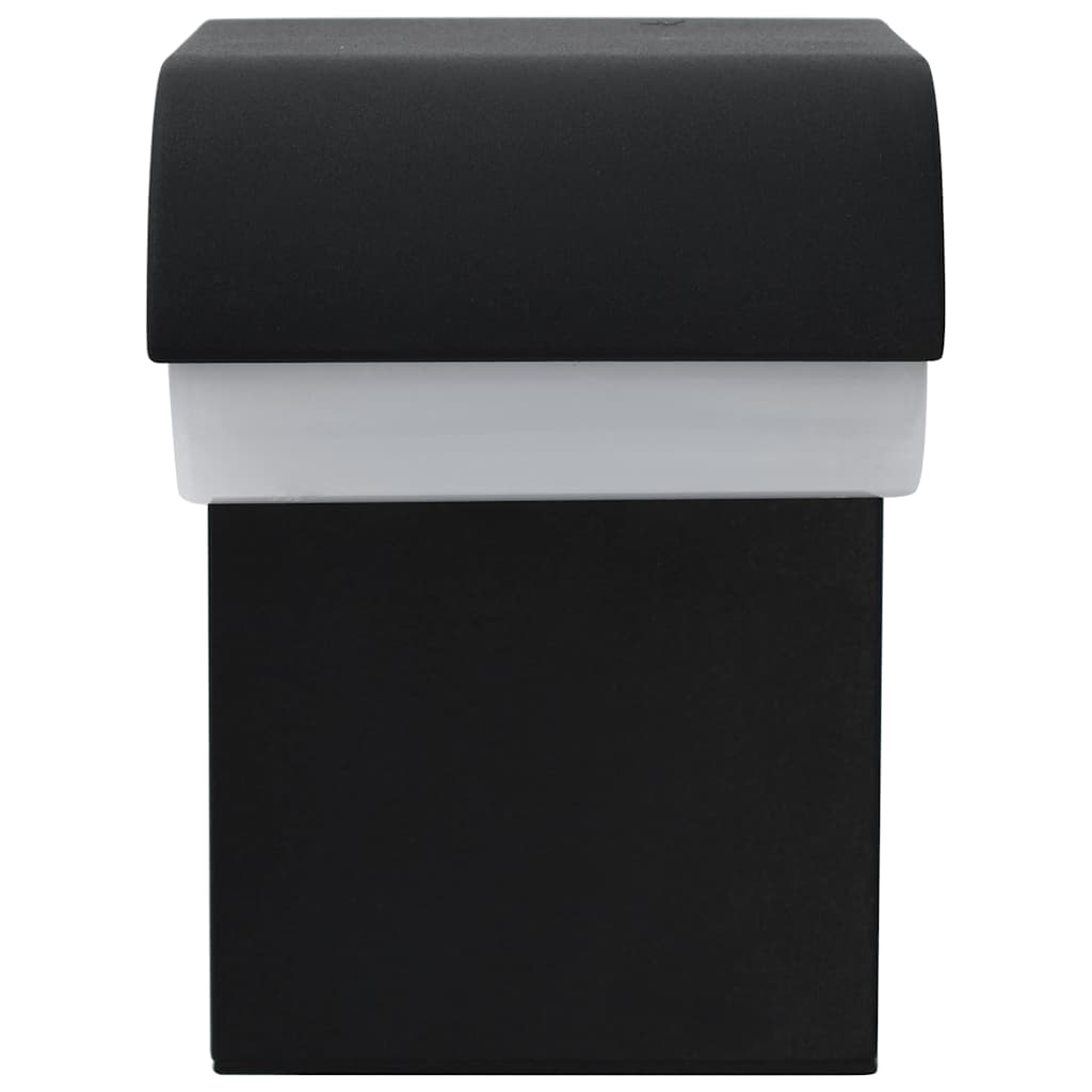 vidaXL Außenwandleuchte LED 9 W Schwarz Oval