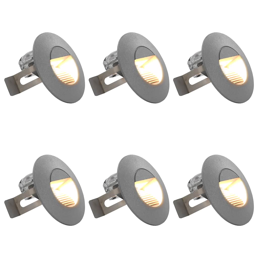 vidaXL Außenwandleuchten 6 Stk. LED 2 W Silbern Rund