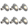 vidaXL Außenwandleuchten 6 Stk. LED 2 W Silbern Rund