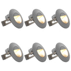 vidaXL Außenwandleuchten 6 Stk. LED 2 W Silbern Rund