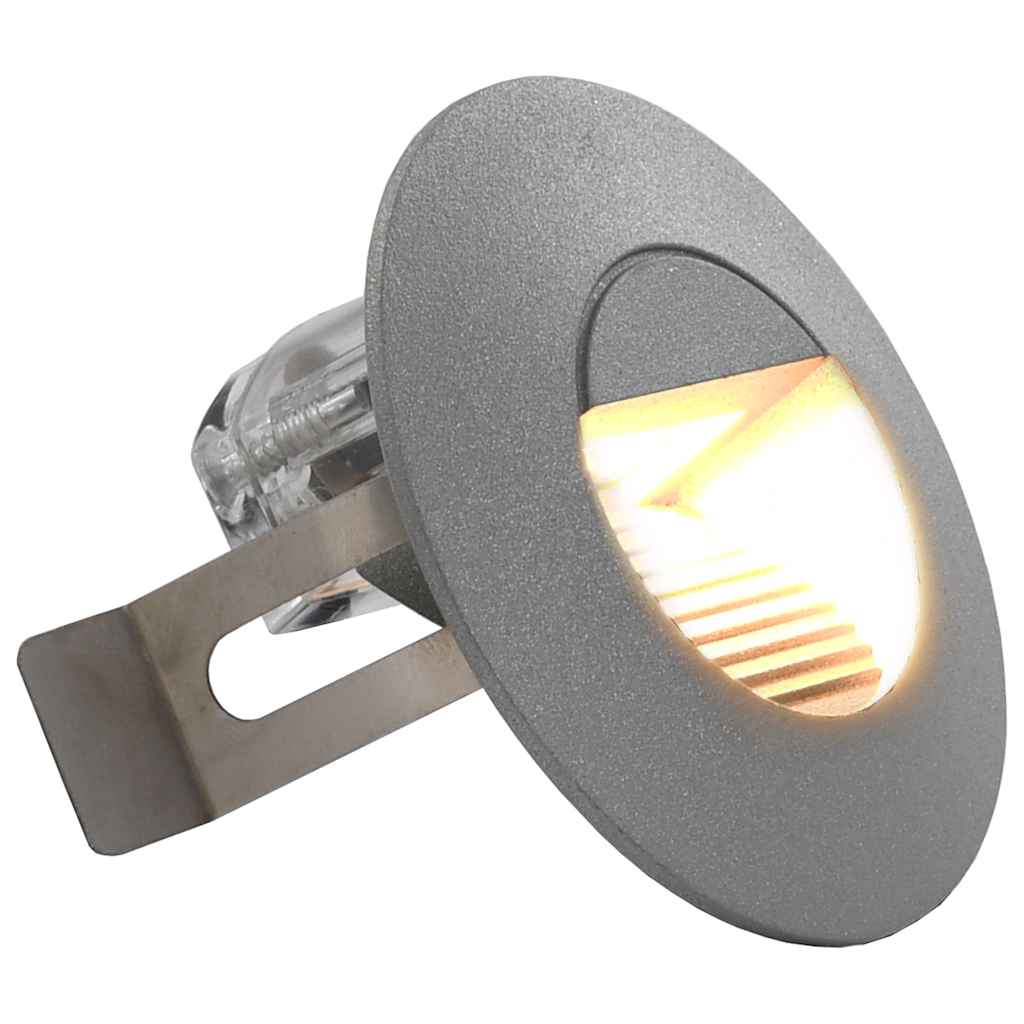 vidaXL Außenwandleuchten 6 Stk. LED 2 W Silbern Rund
