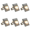 vidaXL Außenwandleuchten 6 Stk. LED 2 W Silbern Quadratisch