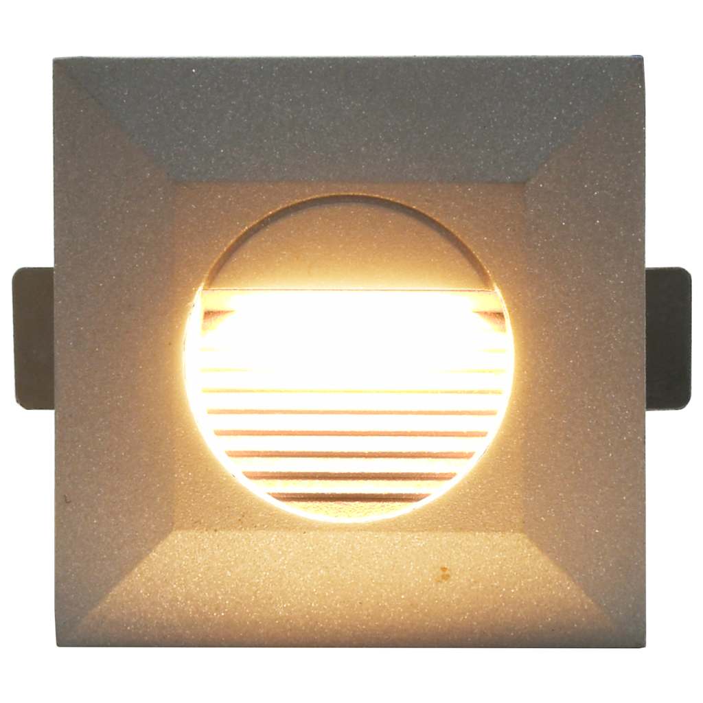 vidaXL Außenwandleuchten 6 Stk. LED 2 W Silbern Quadratisch