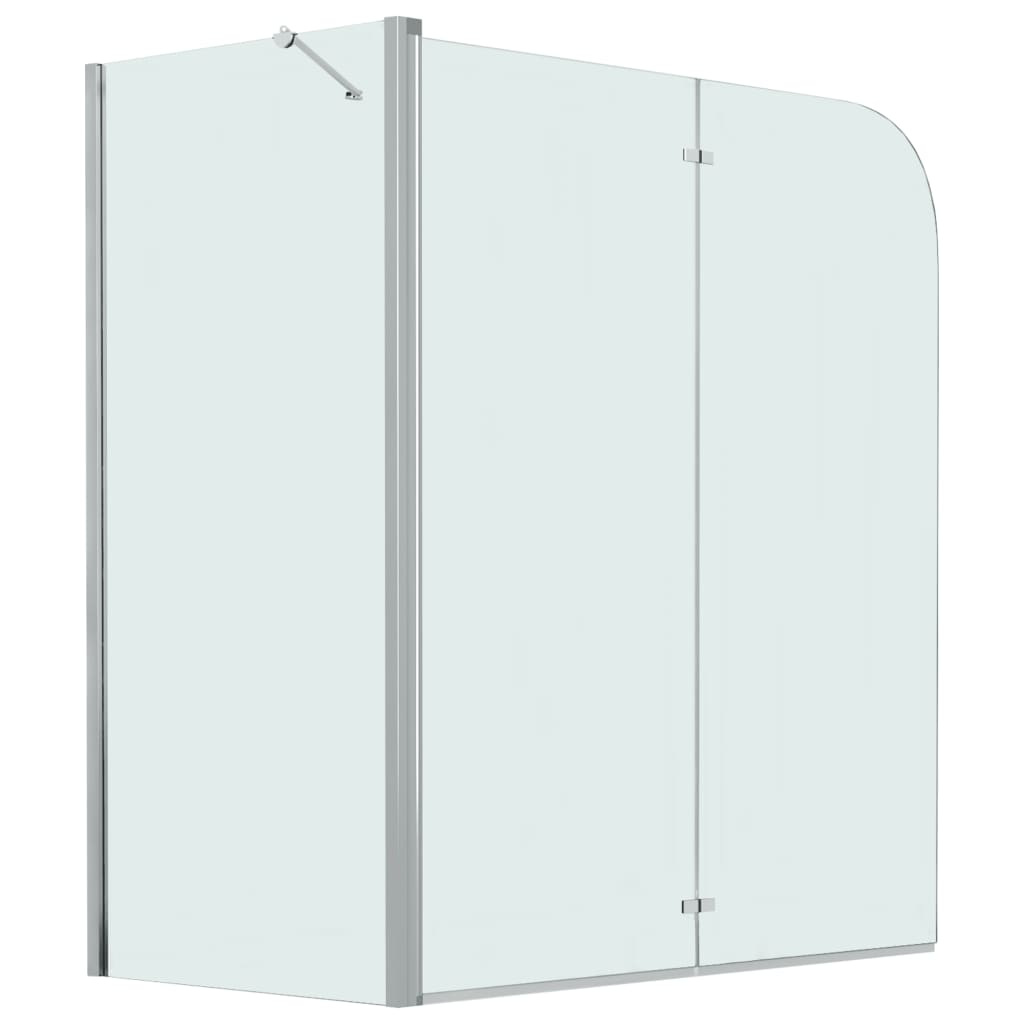vidaXL Badewannenaufsatz 2-fach Faltbar ESG 120x68x130 cm
