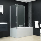vidaXL Badewannenaufsatz 2-fach Faltbar ESG 120x68x130 cm