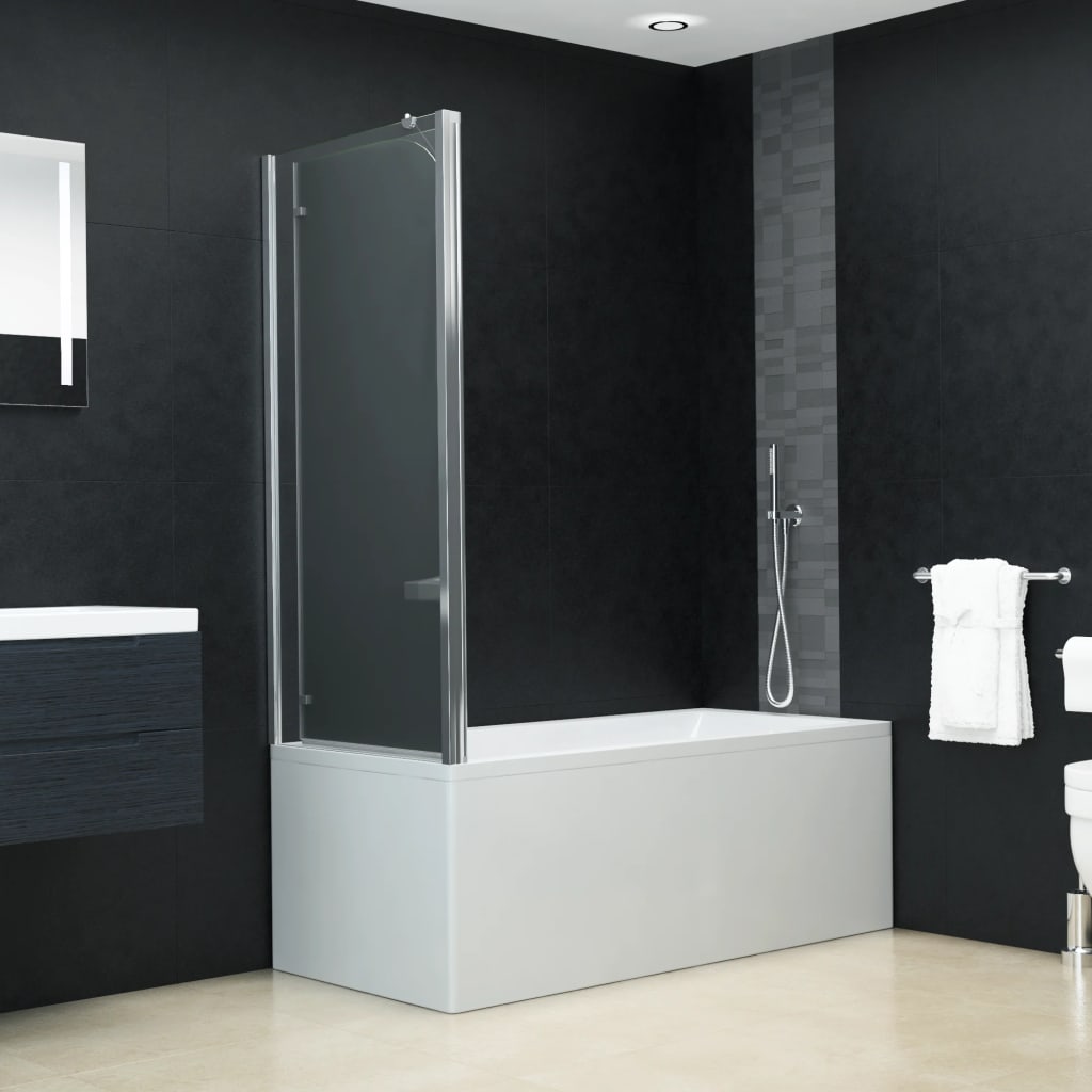vidaXL Badewannenaufsatz 2-fach Faltbar ESG 120x68x130 cm