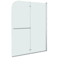 vidaXL Faltbare Duschkabine 2 Paneele ESG 120 x 140 cm