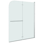 vidaXL Faltbare Duschkabine 2 Paneele ESG 120 x 140 cm
