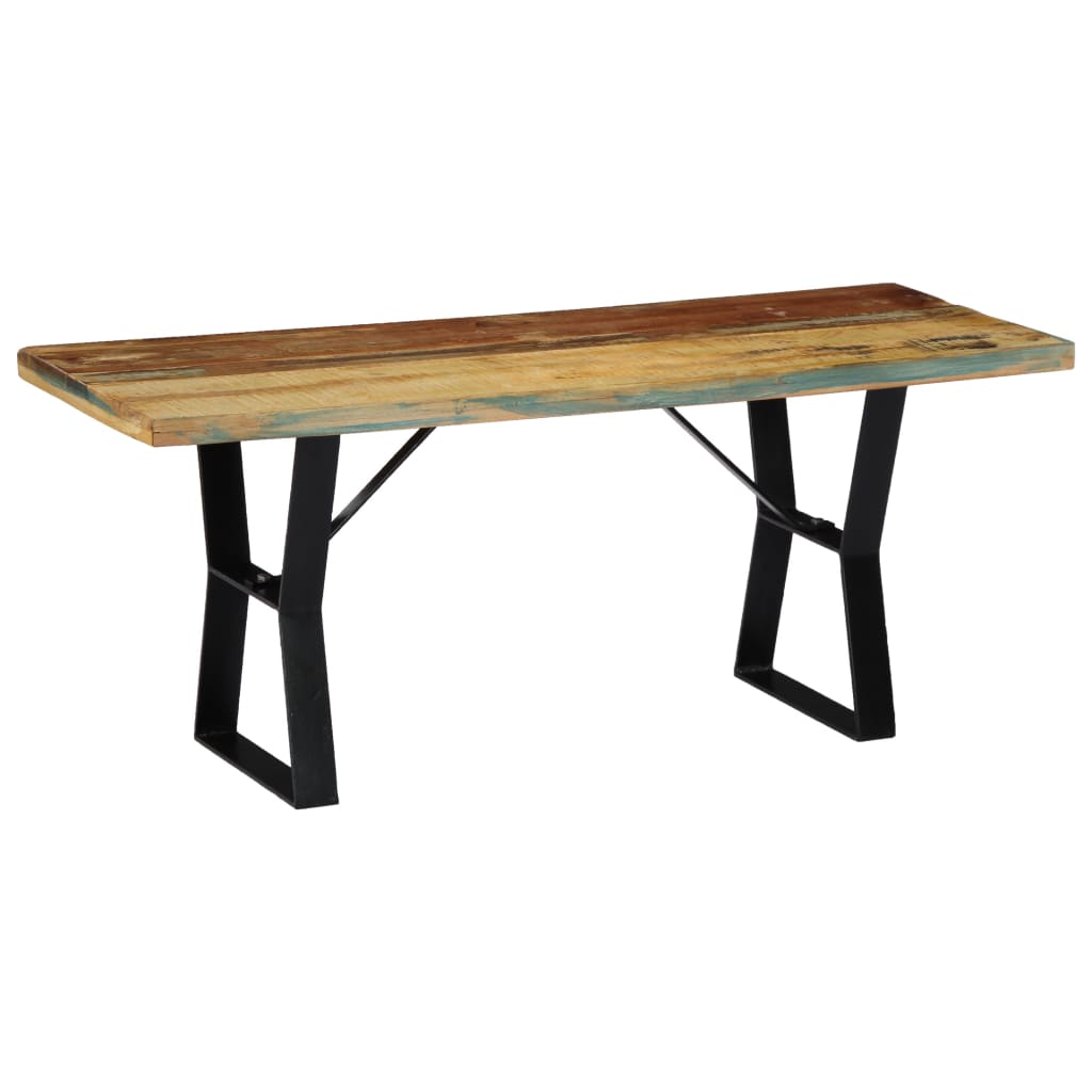 vidaXL Sitzbank 110 cm Altholz Massiv