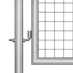 vidaXL Gartentor Verzinkter Stahl 306 x 200 cm Silbern
