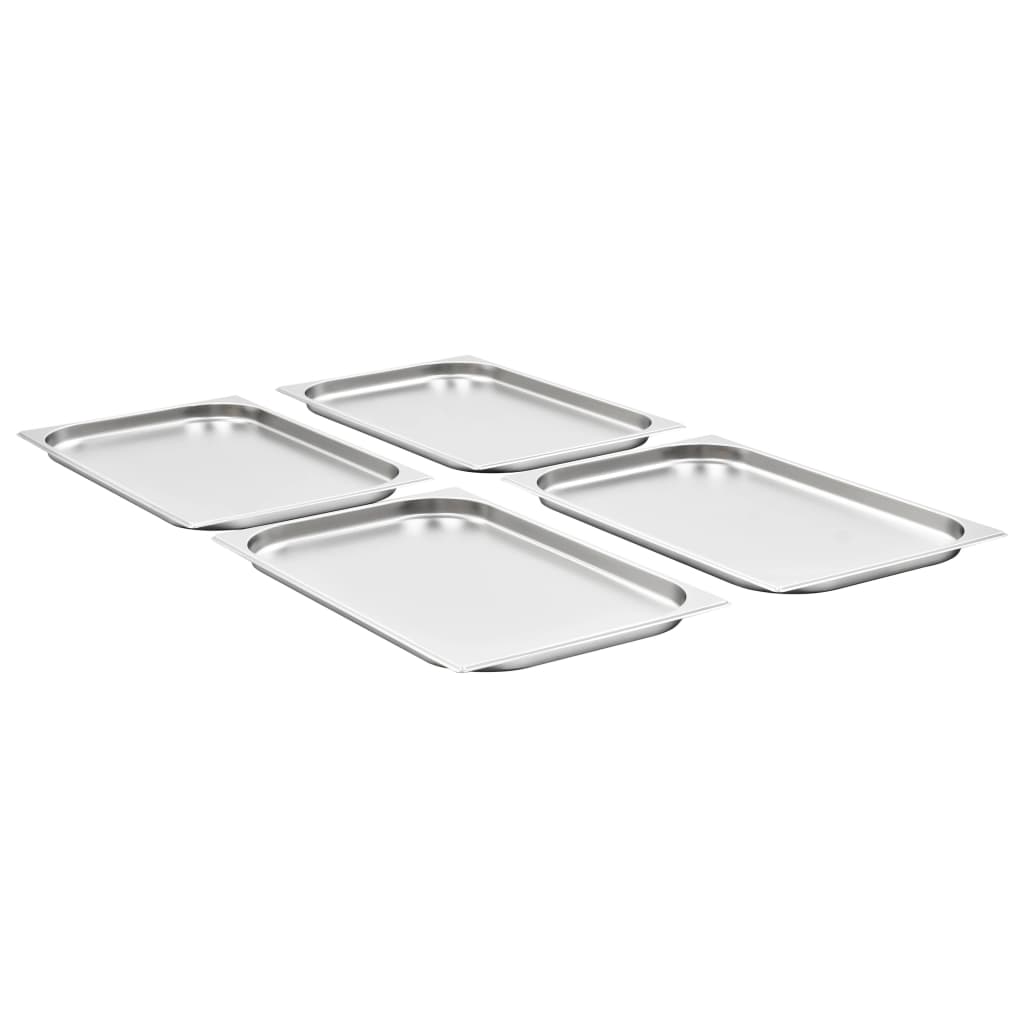 vidaXL Gastronormbehälter 4 Stk. GN 1/1 20 mm Edelstahl