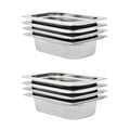 vidaXL Gastronormbehälter 8 Stk. GN 1/4 65 mm Edelstahl
