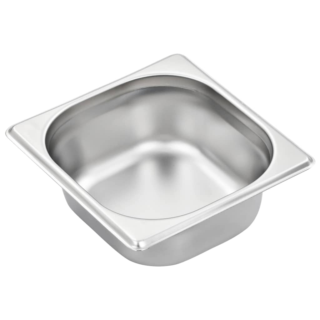 vidaXL Gastronormbehälter 12 Stk. GN 1/6 65 mm Edelstahl
