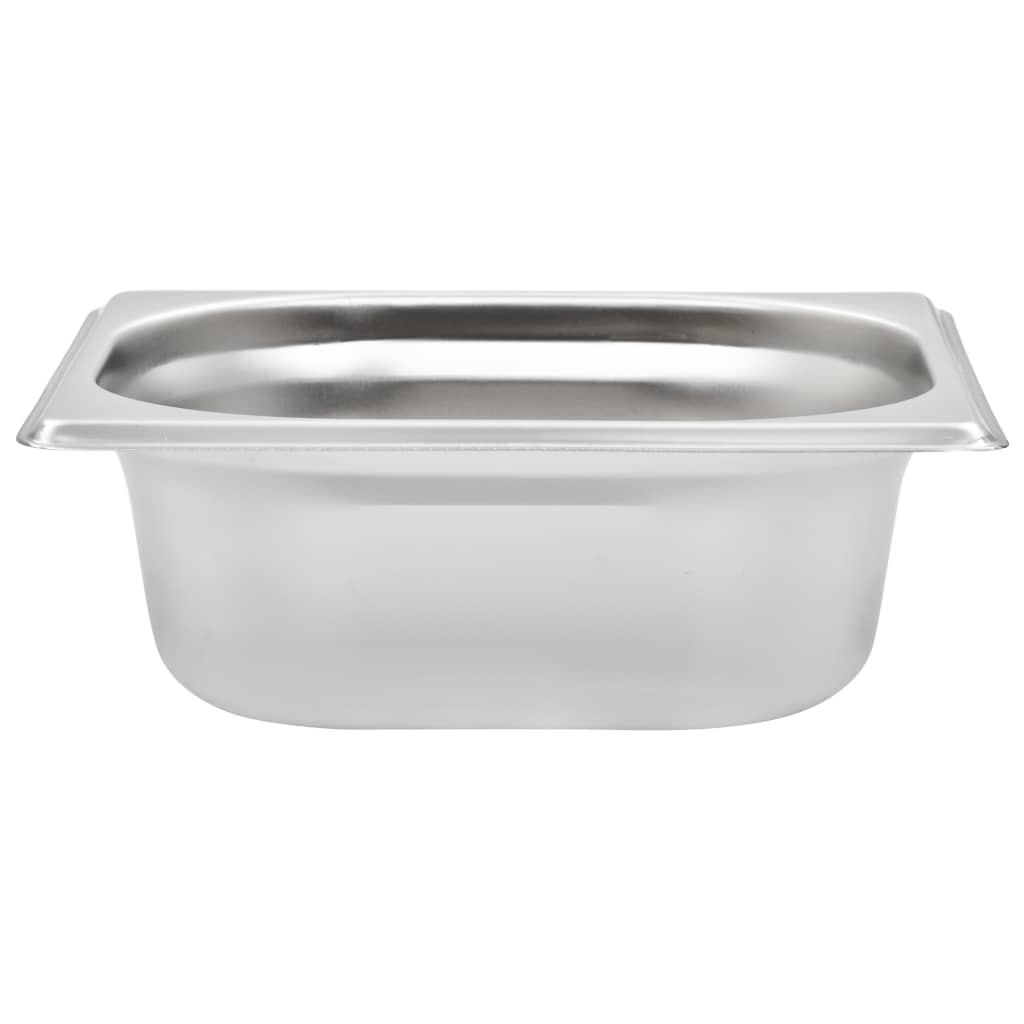 vidaXL Gastronormbehälter 12 Stk. GN 1/6 65 mm Edelstahl