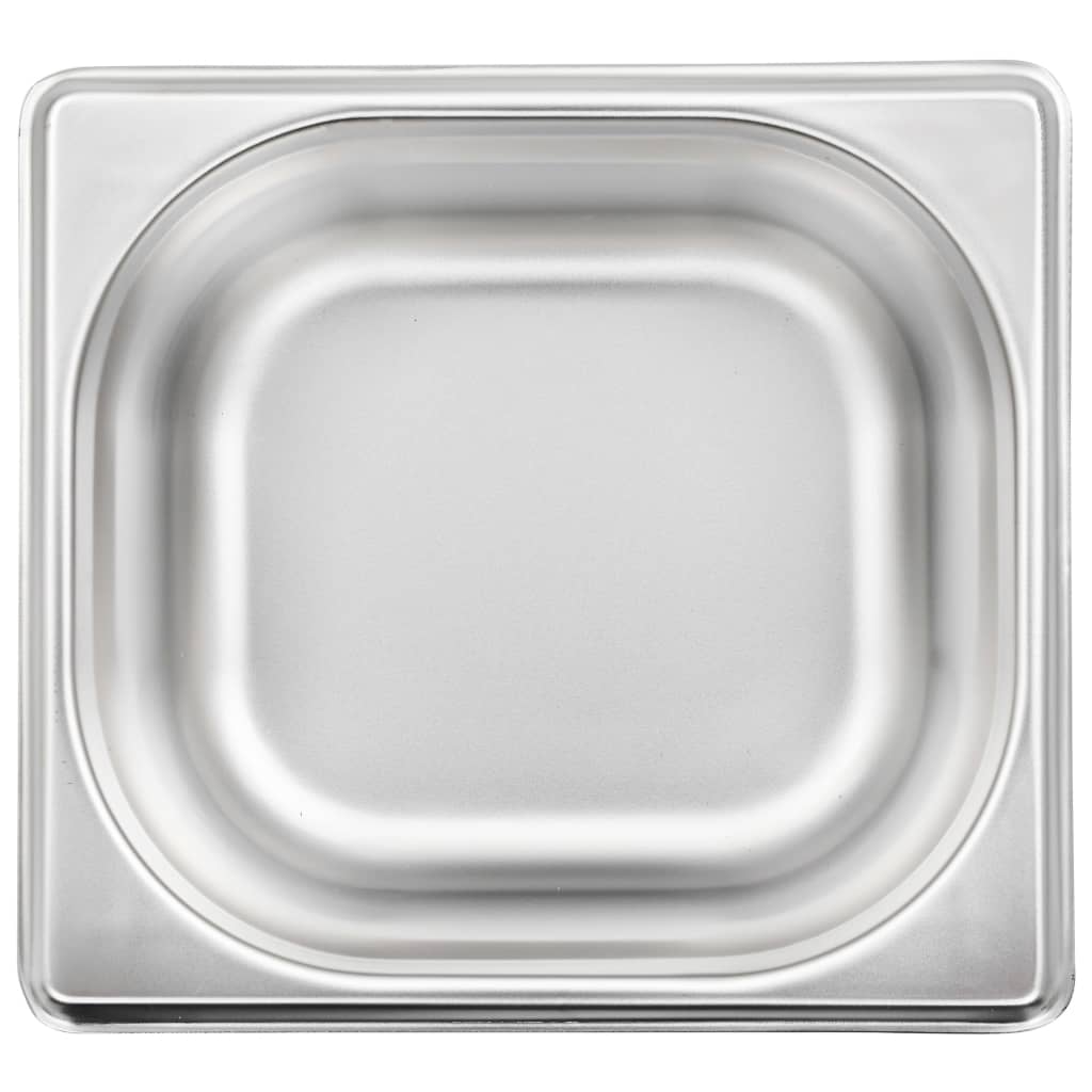 vidaXL Gastronormbehälter 12 Stk. GN 1/6 65 mm Edelstahl