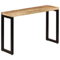 vidaXL Konsolentisch 120x35x76 cm Stahl und Massivholz Mango