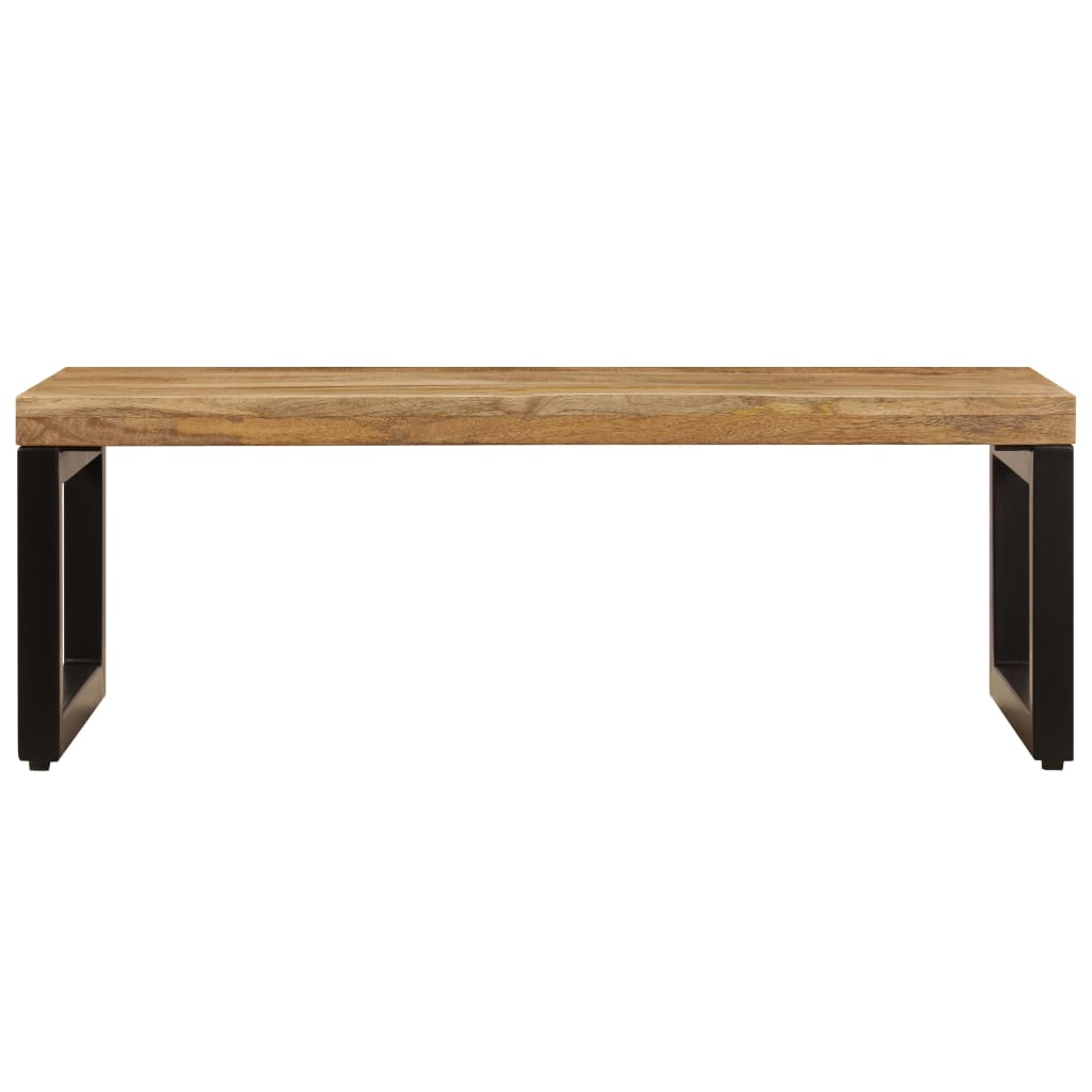 vidaXL Couchtisch 100x50x35 cm Massivholz Mango und Stahl