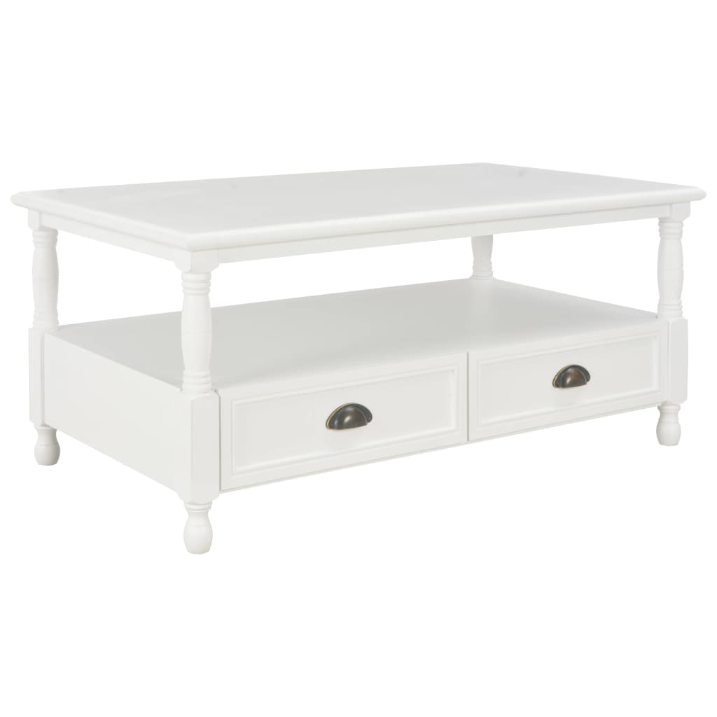 vidaXL Couchtisch Weiß 100×55×45 cm Holz