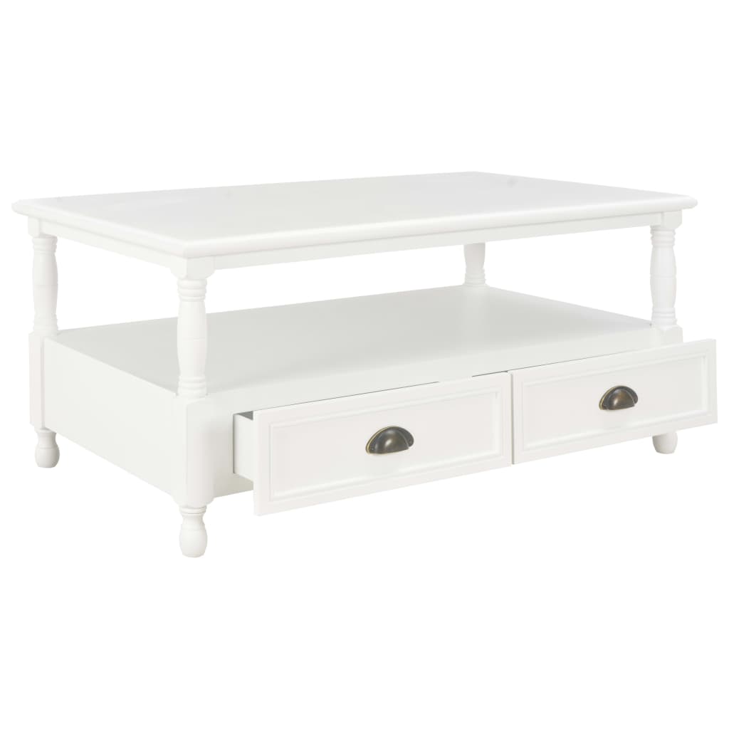 vidaXL Couchtisch Weiß 100×55×45 cm Holz