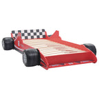 vidaXL Kinderbett im Rennwagen-Design 90 x 200 cm Rot