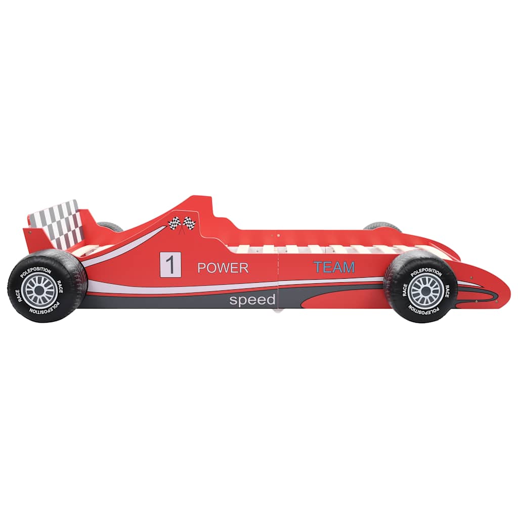 vidaXL Kinderbett im Rennwagen-Design 90 x 200 cm Rot