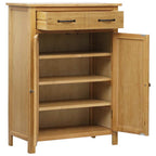 vidaXL Schuhschrank 76x37x105 cm Eiche Massivholz