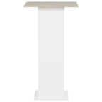 vidaXL Bartisch Weiß und Beton 60x60x110 cm