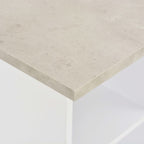 vidaXL Bartisch Weiß und Beton 60x60x110 cm