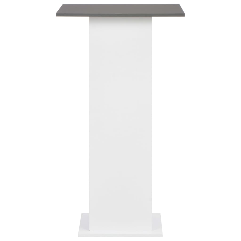 vidaXL Bartisch Weiß und Anthrazitgrau 60x60x110 cm