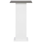 vidaXL Bartisch Weiß und Anthrazitgrau 60x60x110 cm
