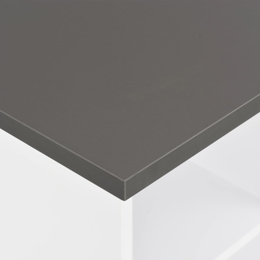 vidaXL Bartisch Weiß und Anthrazitgrau 60x60x110 cm