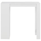 vidaXL Bartisch mit Regal Weiß 110x50x103 cm
