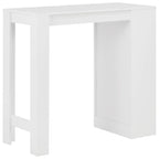 vidaXL Bartisch mit Regal Weiß 110x50x103 cm