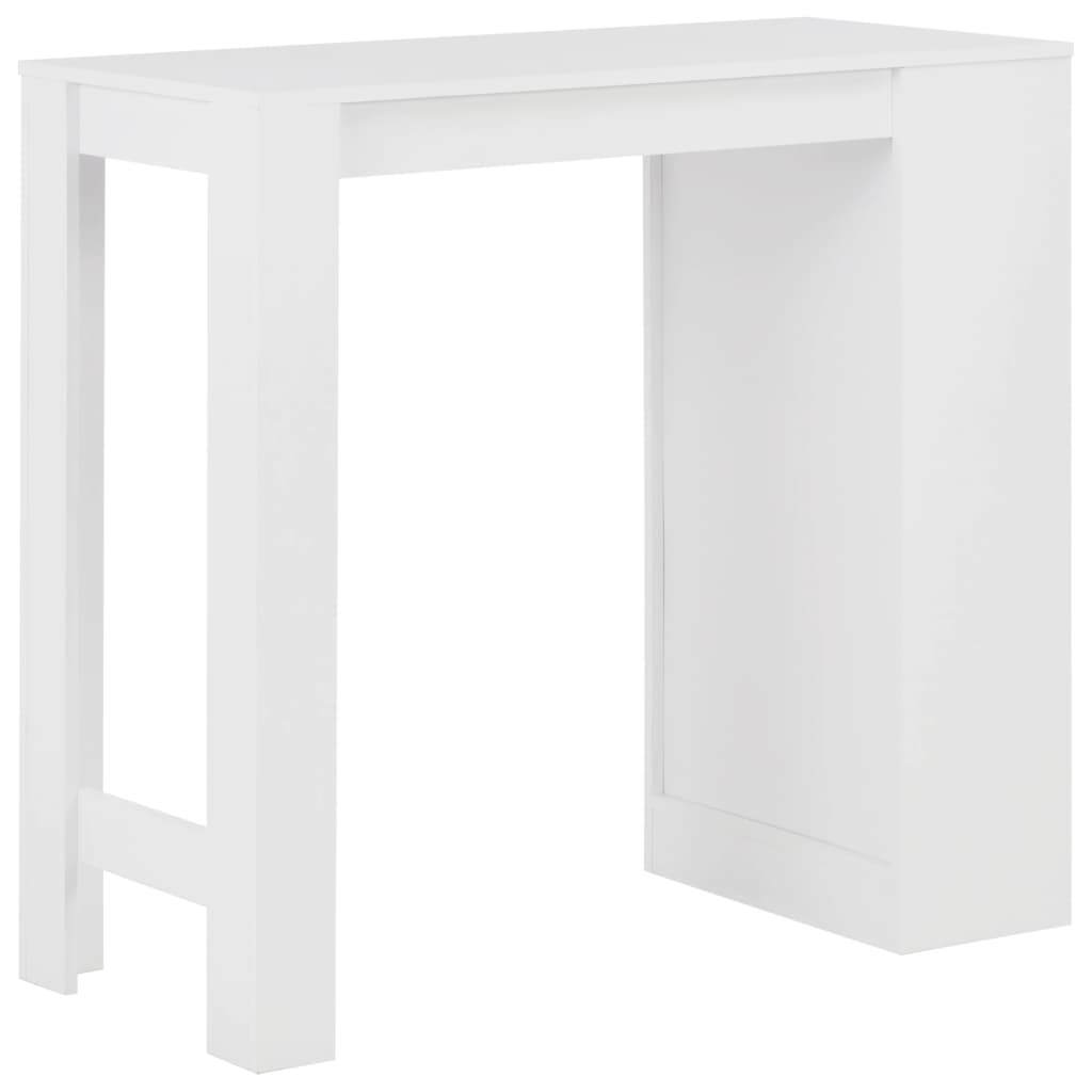 vidaXL Bartisch mit Regal Weiß 110x50x103 cm