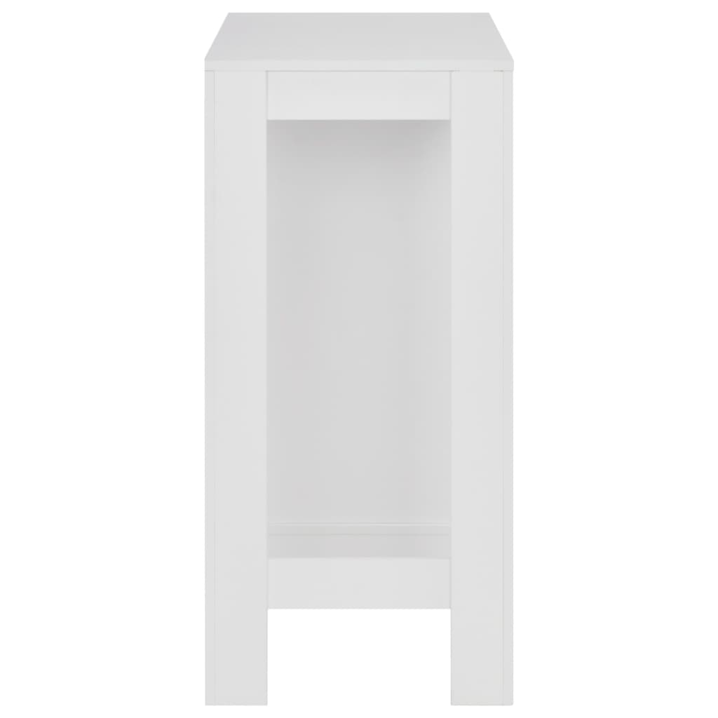 vidaXL Bartisch mit Regal Weiß 110x50x103 cm